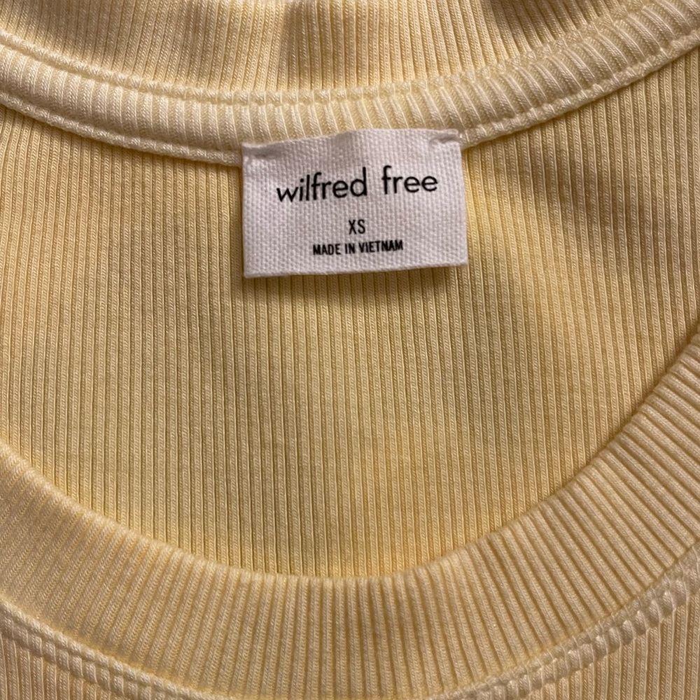 Wilfred Free by Aritzia Pale Yellow Tank